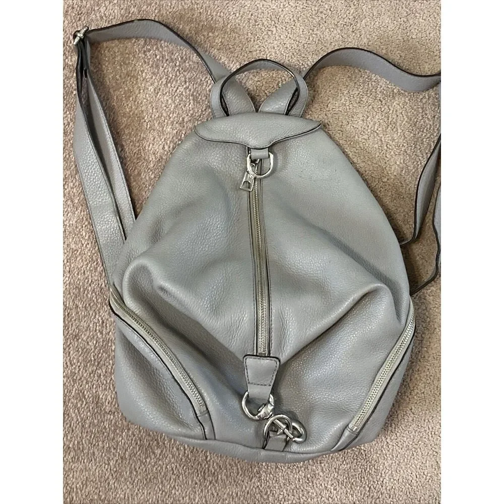 Rebecca Minkoff Julian Backpack  Grey  Pebbled‎ Leather Medium Bag